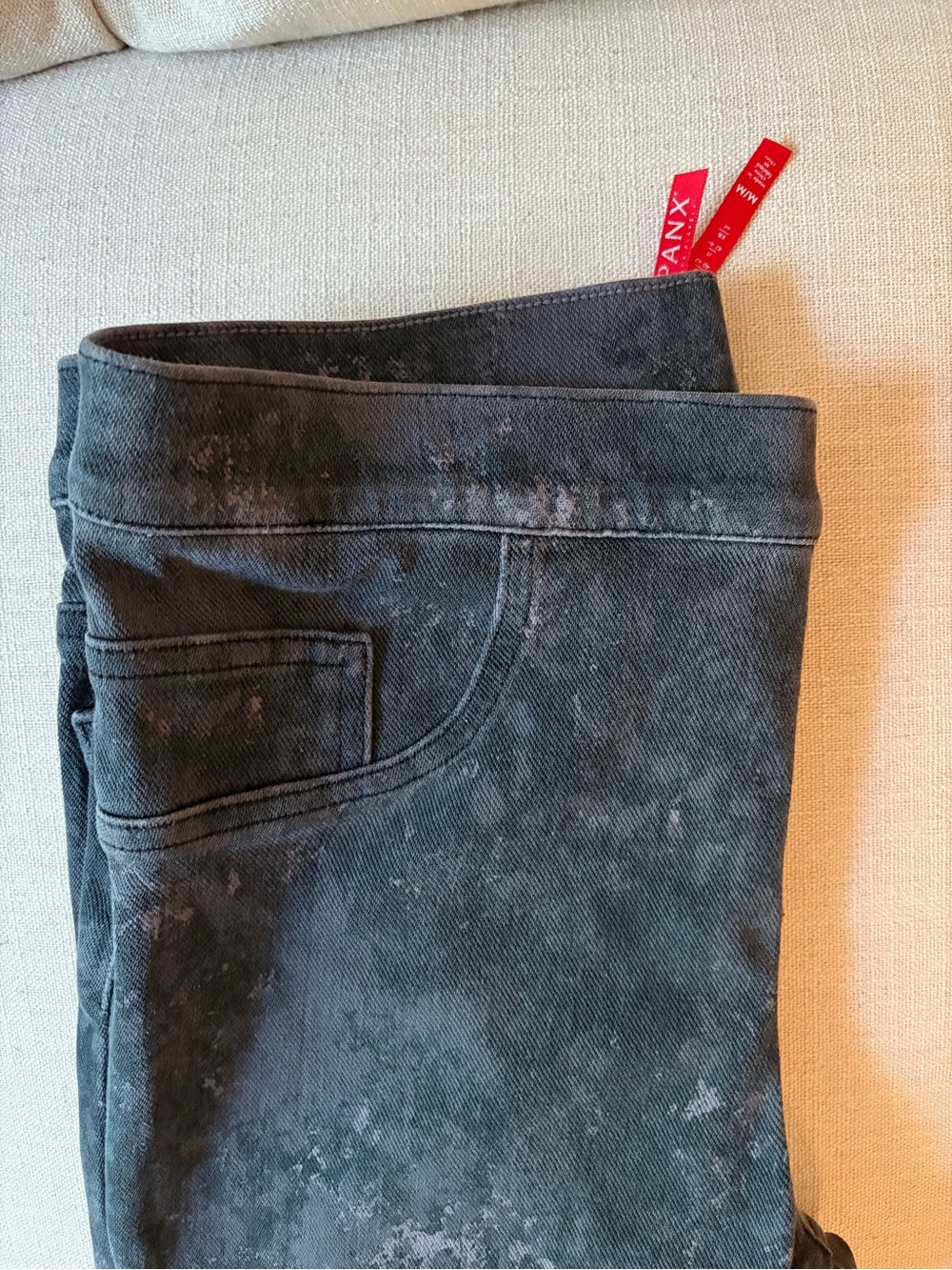 SPANX Black Mineral Wash Leggings